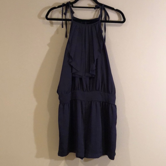 Kitty // Navy Bibbed Romper - Picture 1 of 6